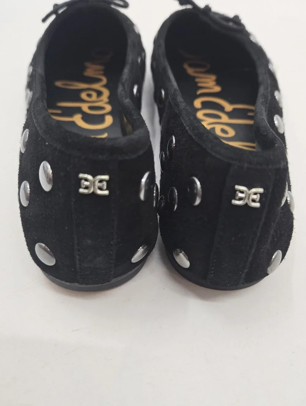 Sam Edelman Black Studded Ballet Flats with Bow